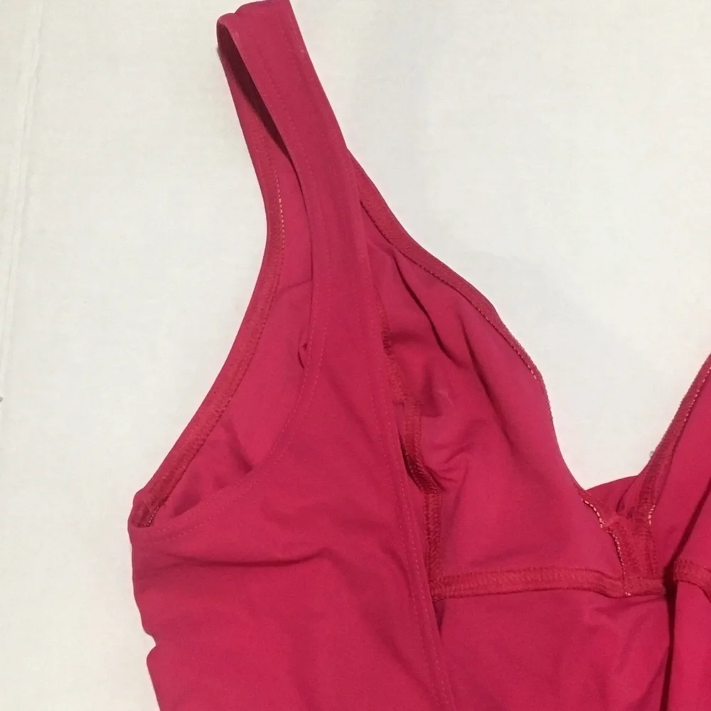 Lana Pink Plunge Twist‎ One Piece Swimsuit Beach Pool Fitted Classic Elegant